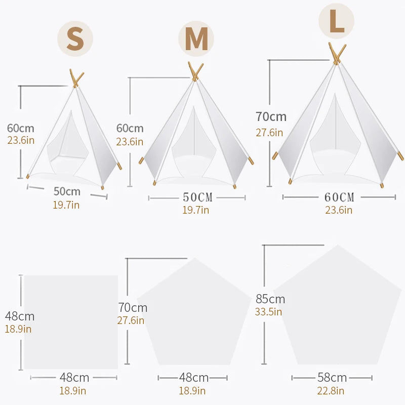 Pet Teepee Tent - Portable