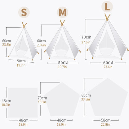 Pet Teepee Tent - Portable