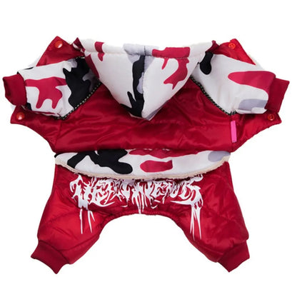 Winter Puppy Dog Coat Pet Clothes Windproof Dog Snowsuit Warm Fleece Padded Winter Pet Clothes for Dogs Cats Apparel