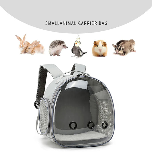 PortableTravel Pet BackpackAnimal Carrier BackpackBreathableCarrier Bag For Guinea PigBird Rabbit Hedgehog Hamsters Chinchilla
